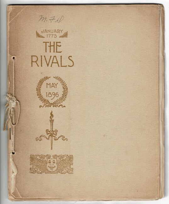 Item #55481 [Theatre program for:] The Rivals. A comedy in three acts ... under the direction of C. B. Jefferson and Joseph Brooks. Brander Matthews.