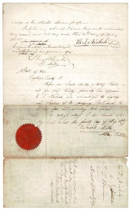 Item #55575 Deed of Mortgage from Edward T. Nichols. Phineas T. Barnum