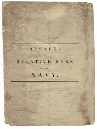 Item #55578 Remarks on relative rank in the Navy
