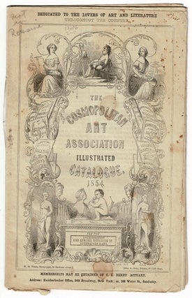 Item #55606 The Cosmopolitan Art Association illustrated catalogue 1854 [wrapper title]. The new...