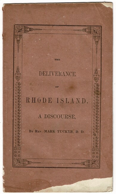 Item #55616 A discourse preached on Thanksgiving Day, in the Beneficient Congregational Meeting-House, Providence, July 21, 1842. Mark Tucker, Rev.