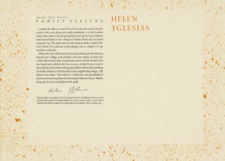 Item #55646 From the novel Family feeling. Helen Yglesias