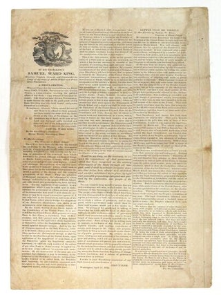 Item #55762 By His Excellency Samuel Ward King, Governor, Captain General, and Commander-in-Chief...