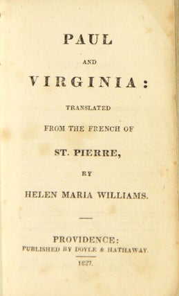 Paul and Virginia: translated from the French of St. Pierre...