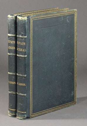 Item #56047 Private Journal P. W. Lippitt [spine titles], for the Lippitt Woolen Company. Peleg...