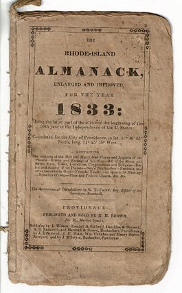 Item #56056 The Rhode-Island almanack, enlarged and improved, for the year 1833