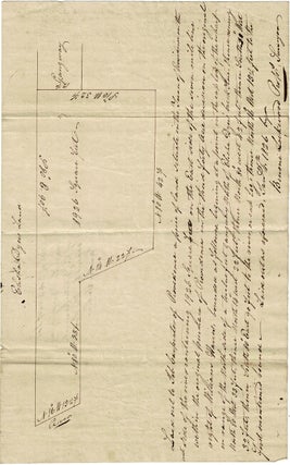 Item #56111 Manuscript "plat of the wharf lot near the bridge, a part of the estate formerly...