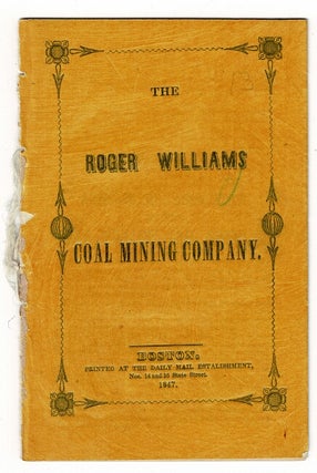 Item #56155 The Roger Williams Coal Mining Company [wrapper title