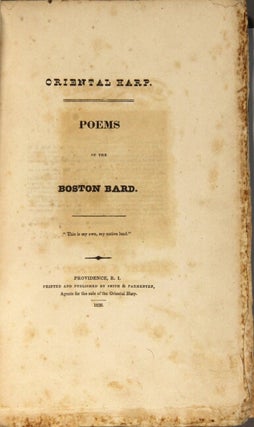 Oriental harp. Poems of the Boston bard