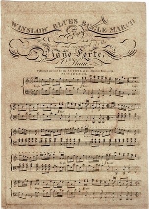 Item #56260 Winslow Blues Bugle March. Composed and arranged for the piano forte. Oliver Shaw