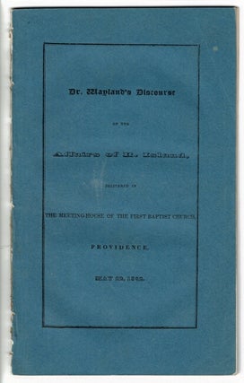 Item #56319 The affairs of Rhode-Island. A discourse delivered in the meeting-house of the First...