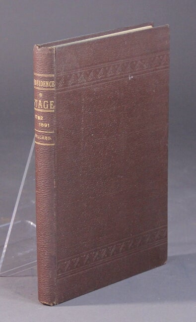 Item #56500 History of the Providence stage, 1762-1891. George O. Willard.