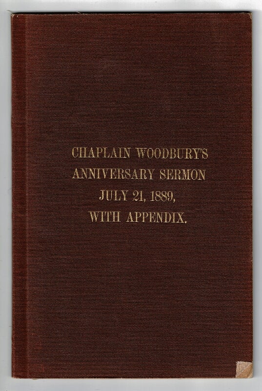 Item #56538 The memory of the first battle: a discourse preached in Westminster Church, Providence, R.I., on the 28th anniversary of the Battle of Bull Run, July 21, 1889, before the veteran associations of the First and Second Rhode Island Regiments and their batteries. Augustus Woodbury.