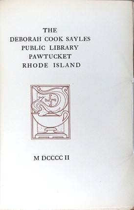 The Deborah Cook Sayles Public Library Pawtucket Rhode Island