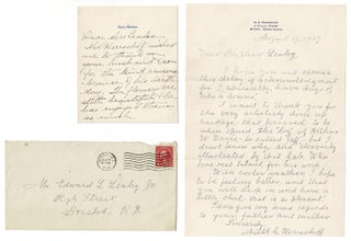 Item #56727 One-page autograph letter signed on personalized stationery [N. G. Herreshoff,...