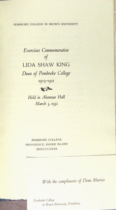 Lida Shaw King: an appreciation ... With a reproduction of a portrait by Frank W. Benson