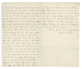 Item #56959 Three-page manuscript letter on Mason City in the Civil War. Susan J. Phelps
