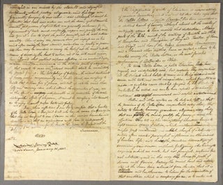 Item #57057 Four-page autograph essay concerning the importance of the belles lettres. William...
