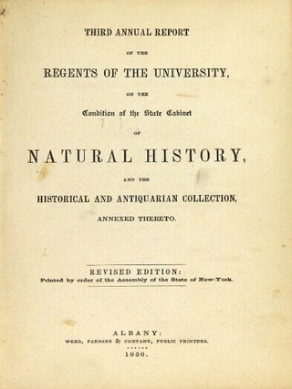 Third annual report of the regents of the university, on the condition of the State Cabinet of Natural History, and the historical and antiquarian collection, annexed thereto