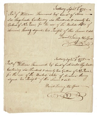 Item #57093 Manuscript receipts and rosters for the transportation of rum during the...