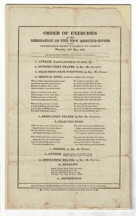 Item #57135 Order of exercises at the dedication of the new meeting-house of the Congregational...