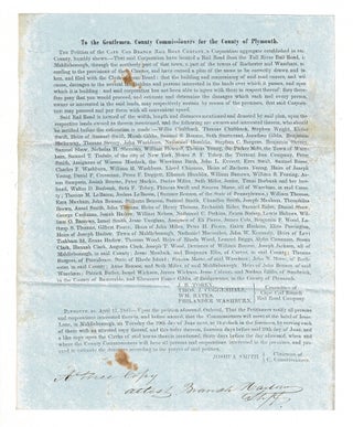 Item #57241 To the gentlemen. County Commissioners for the county of Plymouth. The petition of...