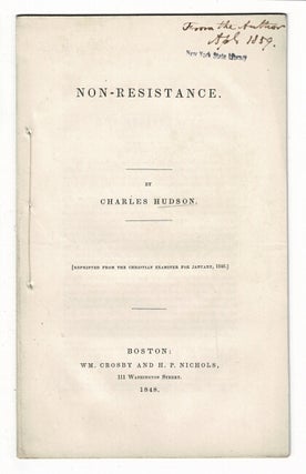 Item #57253 Non-resistance. Charles Hudson