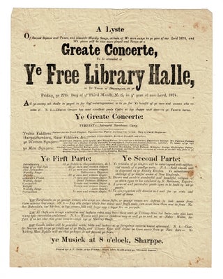 Item #57262 A lyste of sacred hymns and tunes, and likewise wordly [sic] songs, certain of...