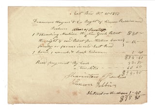 Documents of a meeting of the proprietors of the New York patent thrashing machine purchases
