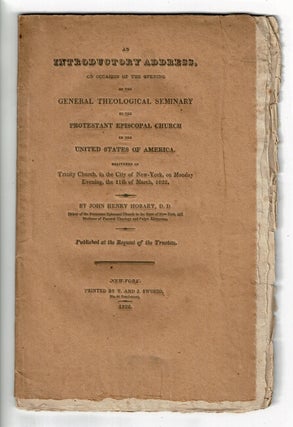 Item #57323 An introductory address, on occasion of the opening of the General Theological...