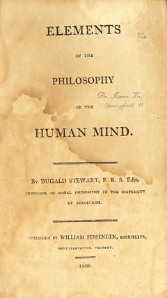 Elements of the philosophy of the human mind