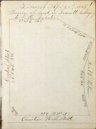 Manuscript surveyor's notebook of Lowell Massachusetts, 1848-1849