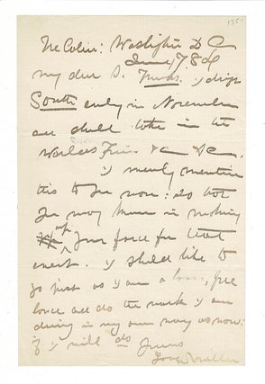Item #57610 One-page autograph letter signed. Joaquin Miller
