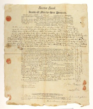 Item #57629 Two printed documents accomplished in manuscript, consisting of a mortgage contract...