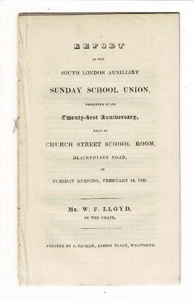 Item #57666 Report of the South London Auxiliary Sunday School Union, presented at its...