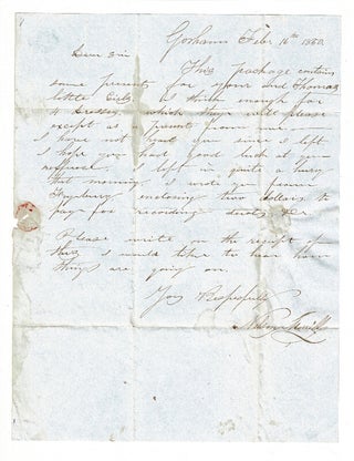 Three letters to Amzi Russell, saw mill owner, in Albany, New Hampshire