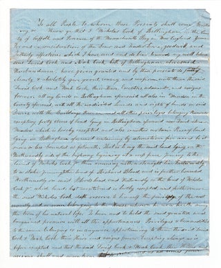 Item #57886 A dozen documents related to mid-19th century Massachusetts property. Preserved Smith...