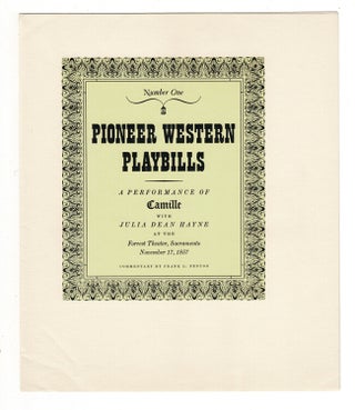 Item #57974 Pioneer western playbills. Frank L. Fenton