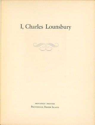 I, Charles Lounsbury