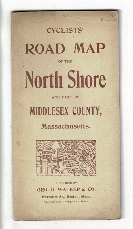 Item #58062 Cyclists' road map of the North Shore and part of Middlesex County, Massachusetts