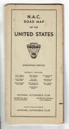 Item #58066 N. A. C. road map of the United States
