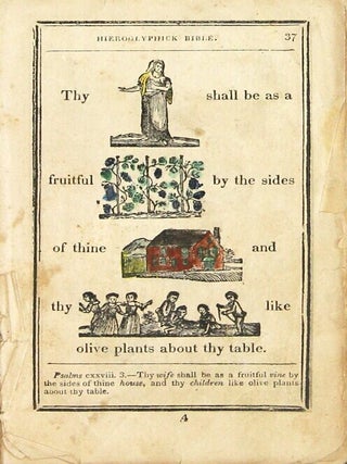 The hieroglyphick Bible; or select passages in the Old and New Testaments, represented with emblematical figures, for the amusement of youth ... illustrated with nearly five hundred cuts