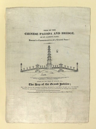Item #58423 View of the Chinese pagoda and bridge in St. James Park. Erected in commemoration of...