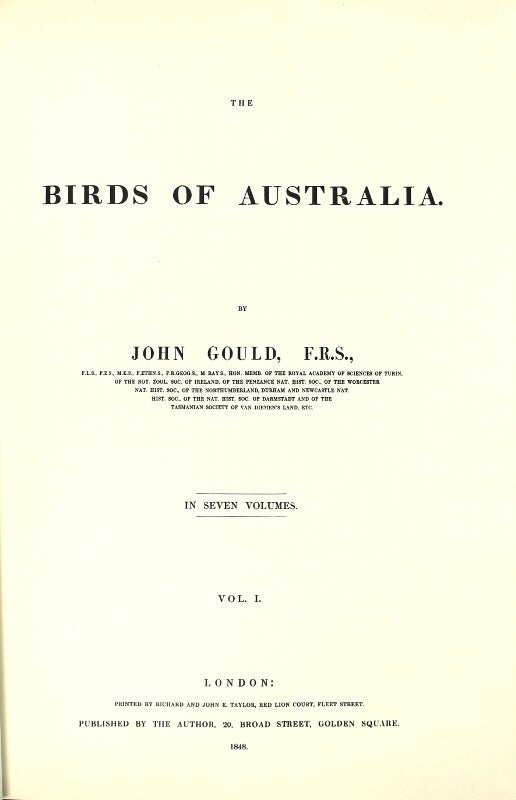 Item #58449 The birds of Australia. John Gould.