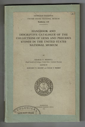 Item #58474 Handbook and descriptive catalogue of the collections of gems and precious stones in...