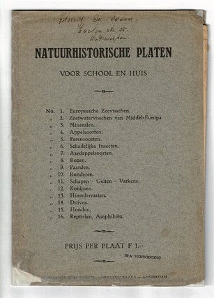 Item #58585 Natuurhistorische platen voor school en huis [cover title]. Prof Dr. W. Raschke's...