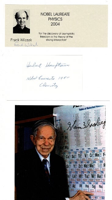 Item #58829 Autographs of ten Nobel laureates in chemistry
