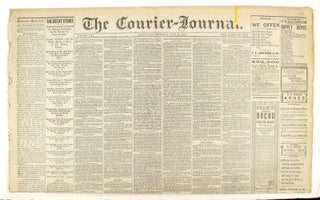 Item #58983 The Courier-Journal. Vol. LIII, new series no. 3,123