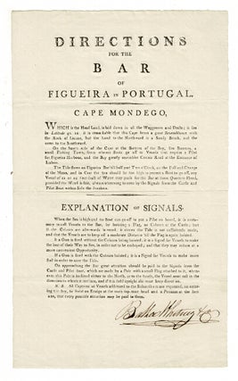 Item #59004 Directions for the Bar of Figueira in Portugal