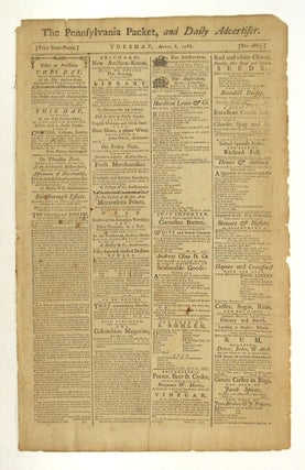 Item #59014 The Pennsylvania Packet, and Daily Advertiser. No. 2863
